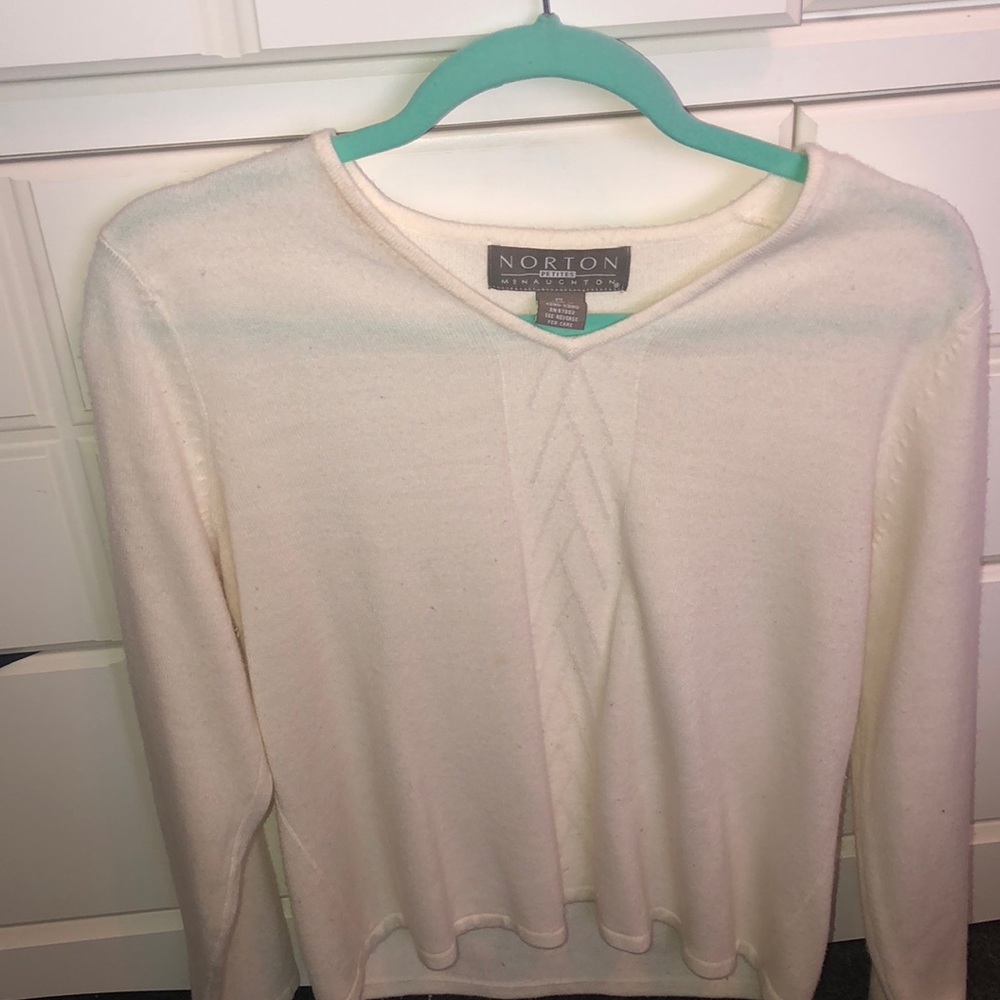 White crop sweater